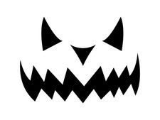 New Pumpkin Face Halloween Vinyl Decal Jack O Lantern