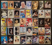 Lot of 40 Different MICKEY MANTLE Baseball Cards HOF 1982-2024 BB7342