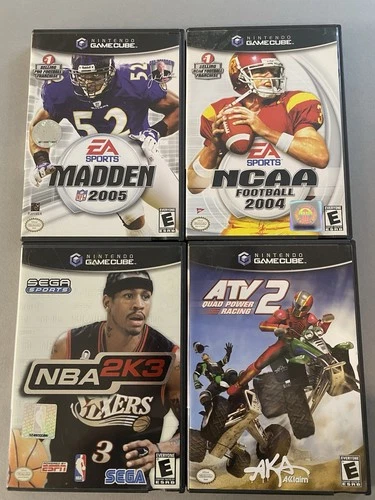 GameCube Lot Of 4 Games Madden 2005 NCAA 2004 ATV 2 NBA 2K3 Games