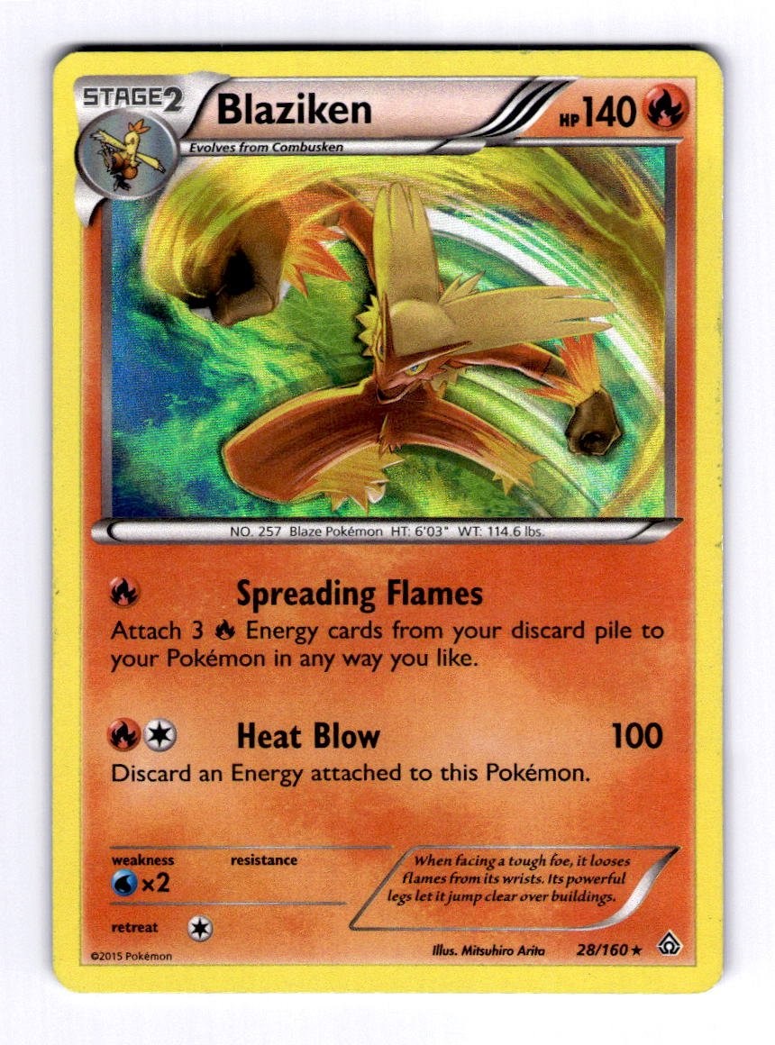 Blaziken XY - Primal Clash #28 (2015) Holo LP Pokemon