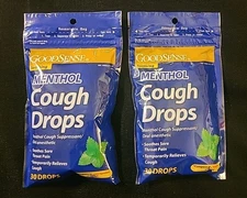 2 packs of GoodSense Soothing Vapors Cough Drops, Menthol, 30 Ct. X2 Gluten-free