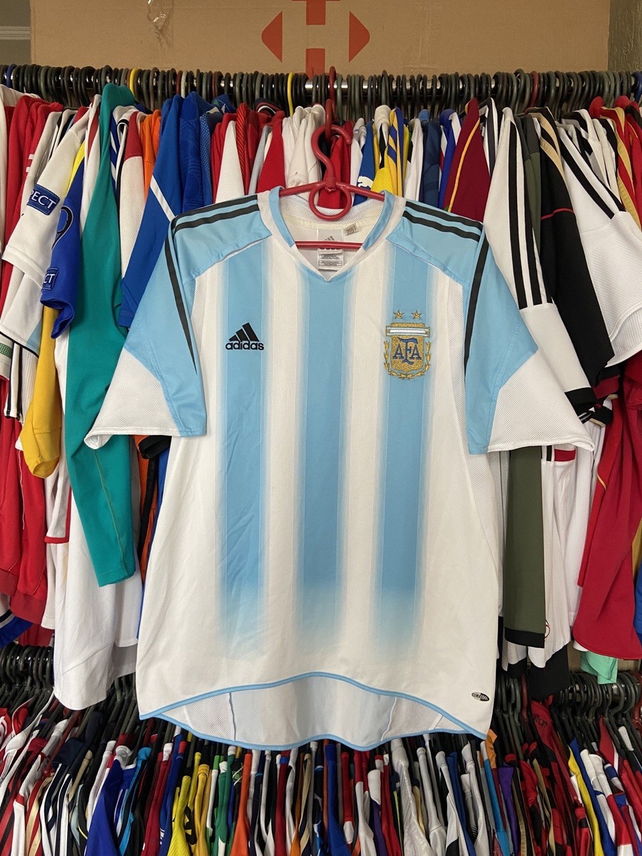 ウェア Argentina 2004  Game Shirt ARGENTINA 2004 2005 HOME FOOTBALL SHIRT SOCCER JERSEY ADIDAS