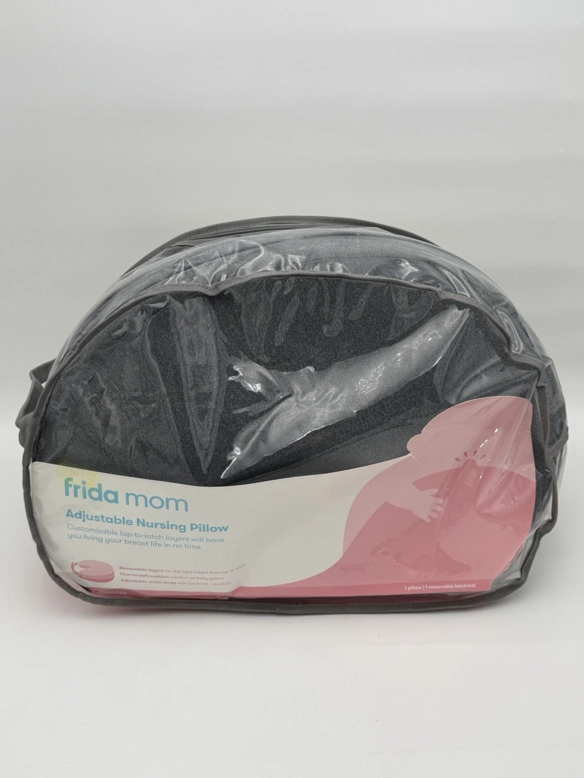 Frida Mom Gray Nursing Pillow - Comfort - 23"L x 16" W IOP EUC
Opens in a new window or tab