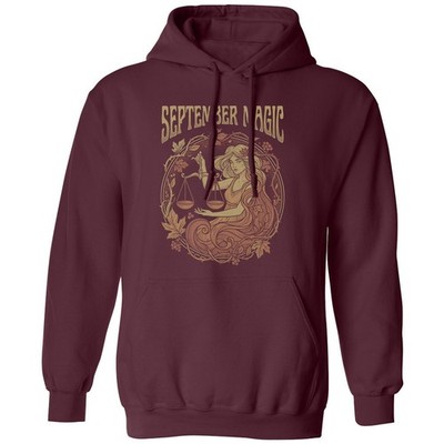 September Magic Balance Scales Autumn Graphic Unisex Hooded Sweatshirt