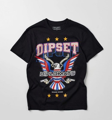 Dipset Diplomats Eagle Members T-Shirt Shirt Tee Black Cam'ron Men's large 