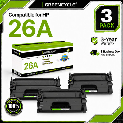 3× 26A CF226A Toner Cartridge Greencycle Compatible HP LaserJet Pro MFP M426fdn