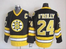 Men's No.24 Terry O'Reilly Jersey Retro Style Black