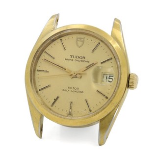 Tudor Prince Oysterdate 34mm Watch Head Ref. 74001 Gold Sunburst Dial #W220399 1
