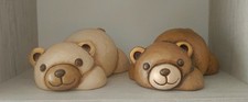 Thun Teddy sdraiato coppia Theo rari da collezione beige e marrone