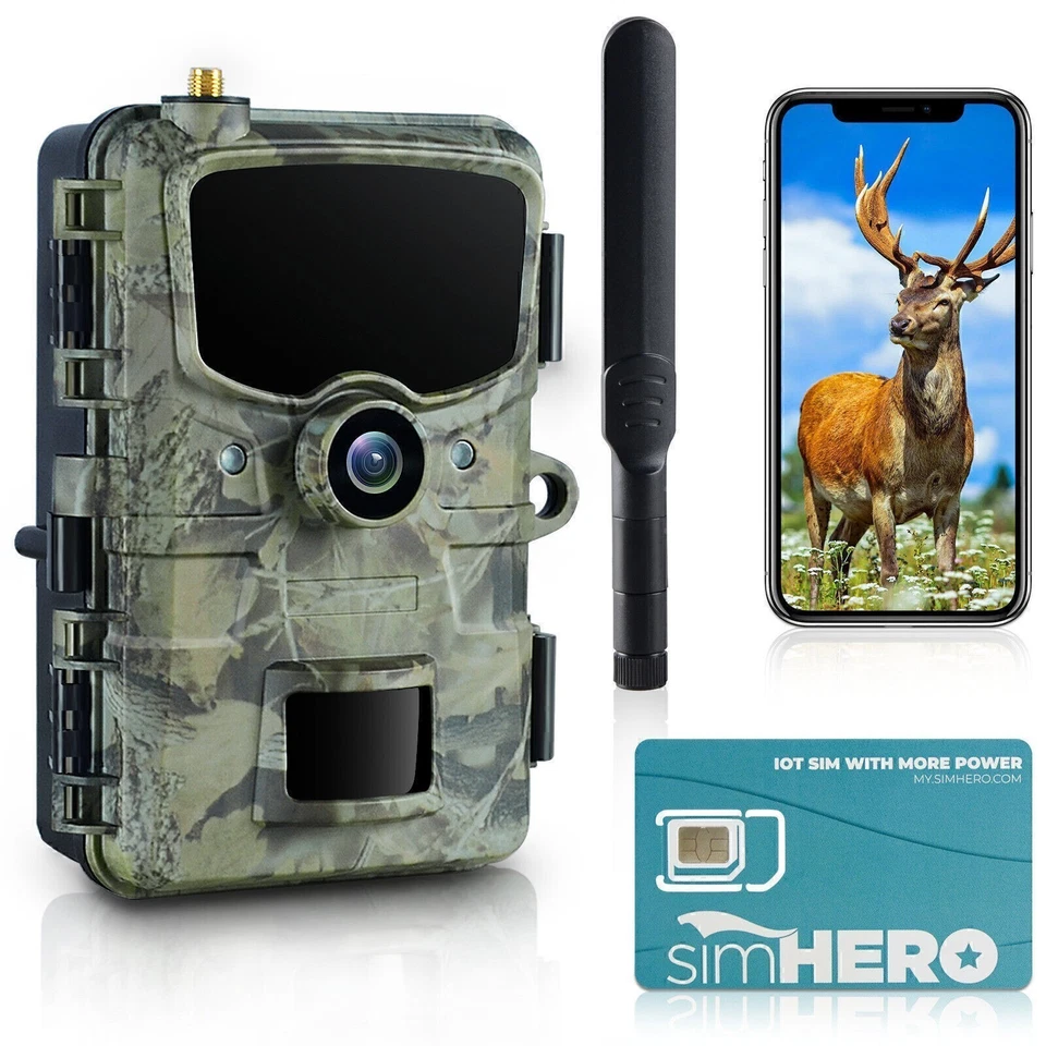 24MP 4G LTE Wireless Cellular Trail Camera Wildlife Game with SIM Card FD 1080P - Image 2 of 4