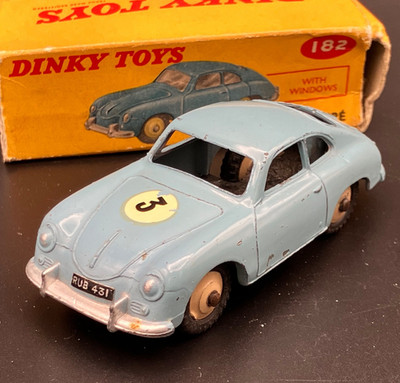 1958 Dinky Toys No.182 - Porsche 365A Coupe - Correct colour spot box