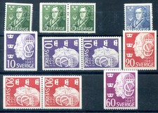 SWEDEN 1947 327-331 ** MINT YEAR COMPLETE with D/D PAIRS (00131