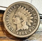1864 Copper Nickel Indian Cent Nice Original Good CHRC