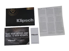 Klipsch Reference Premiere Speakers Owner's Manual Guide Pre-Owned