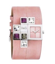 D&G Cheyenne Pink DW0176 Genuine Pink Leather Watch Strap Special Fit 