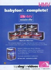 Babylon 5 "Komplette HMV" 1999 Zeitschrift Anzeige #4498