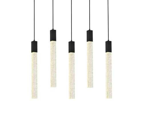 Black Dining Room or Kitchen Island Pendant Chandelier Ceiling Light Fixture - Picture 4 of 12