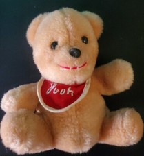 Vintage 1976 Walt Disney Productions Winnie the Pooh w Bib Plush Stuffed Animal