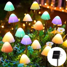 Outdoor Solar Mushroom Lights Christmas LED Solar Garden Decor Yard Patio Lawn