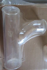 NOS O/I- Schott Kimax 6528-2020 Single Combination Y & 1/8 BEND 2" Glass Pipe US