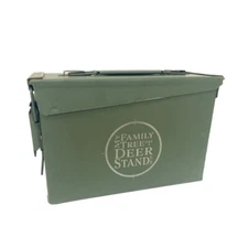 Laser Engraved 30 Cal Grade 1 "MY FAMILY TREE STAND" Ammo Can w/Locking Hardware