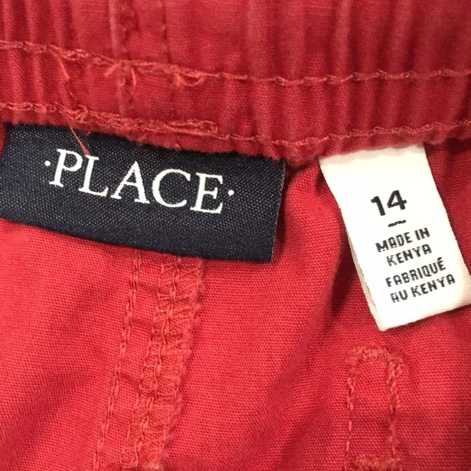 Шорты карго красные The Children's Place для мальчиков размер 14 100% хлопок летние - Изображение 3 из 4