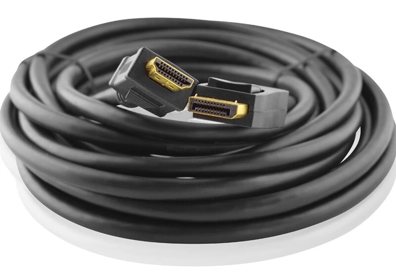 5 Meter DisplayPort Kabel DP Stecker auf HDMI für PC Monitor Computer Laptop 5m - Bild 2 von 2