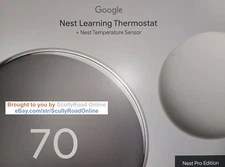 Google Nest Learning Thermostat (4th gen) w/ Temperature Sensor (2nd gen) Silver