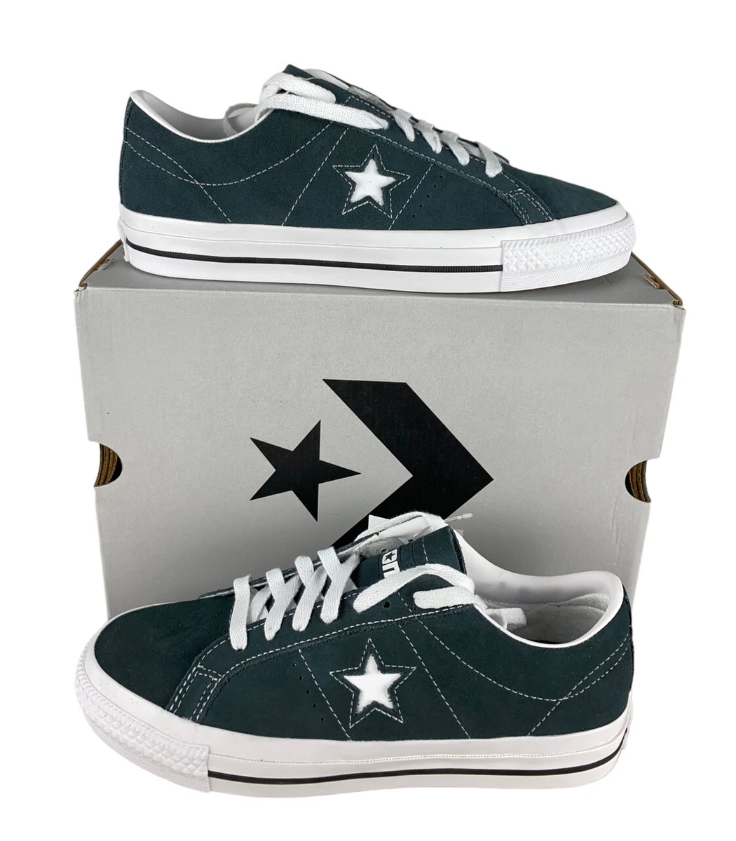 NEW Converse One Star Pro Ox Leather Green White Shoes Size 10.5 | eBay