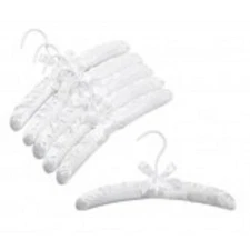 Only Hangers White 10" Satin Padded Baby Top Hangers (Pack of 12)