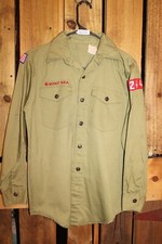 Boy Scouts of America BSA Youth Shirt Medium Green Vintage
