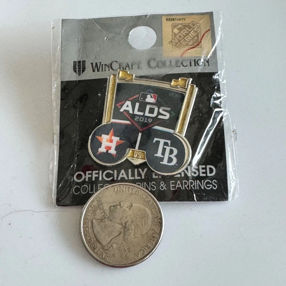 2019 ALDS Pin – Astros vs Rays Playoff Series WinCraft MLB Badge - Image 3 of 4