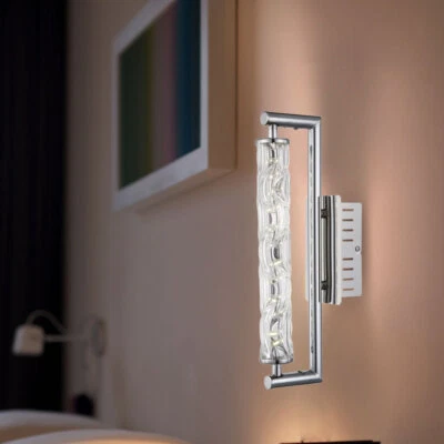 Applique Murale Lampe de Salon LED Lumière De L'Escalier Verre Tournée B 37cm - Photo 1/4