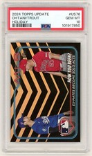 Shohei Ohtani Mike Trout 2024 Topps Update Holiday #US76 PSA 10 How You Been