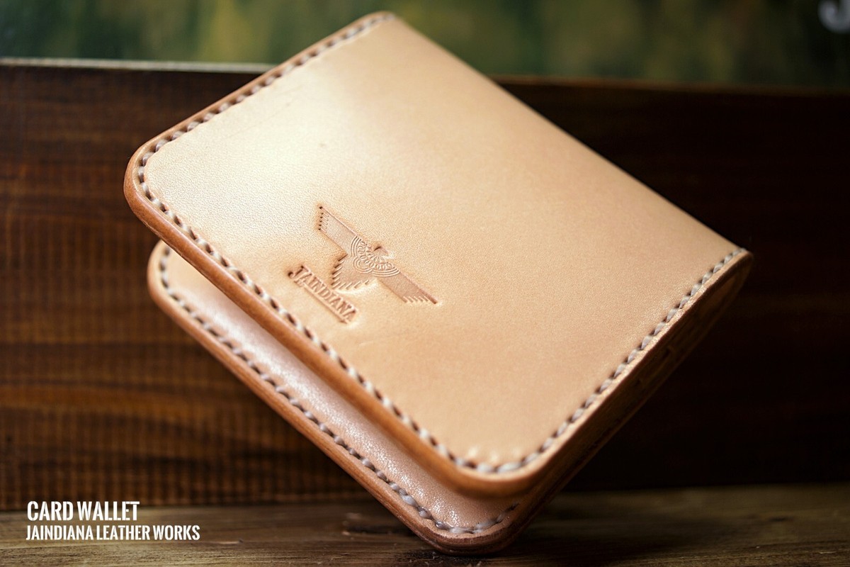 Saddle Leather Card Wallet / Hand Sewing Hand made / From