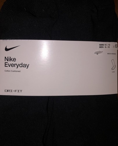 Nike Everyday Cotton Cushion niedrig geschnittene Trainingssocken 6 Paar schwarz Herren Large $24 - Bild 8 von 10