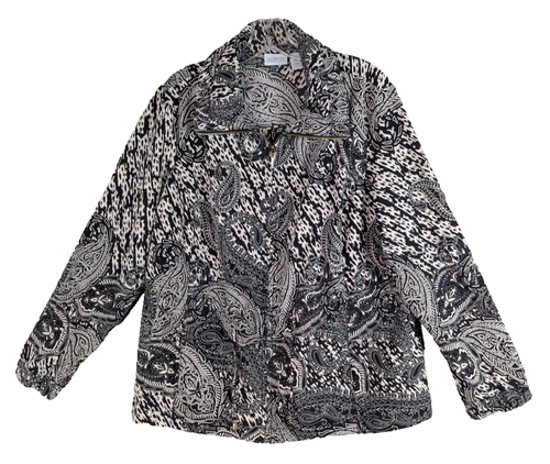Veste Chico's Taille 1 Imprimé City - Zip Avant Légère - Occasion Très Bon état