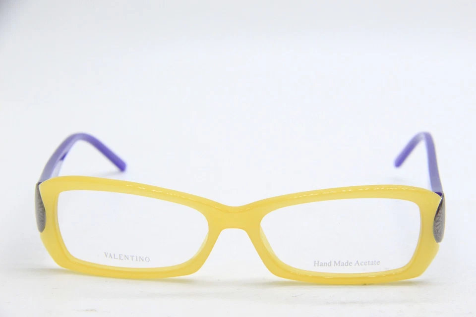 NUEVOS MARCOS DE GAFAS VALENTINO V5596 VQQ AMARILLO PÚRPURA AUTÉNTICOS 52-15 Foto 2 de 4