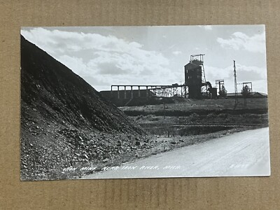 Postcard RPPC Iron River MI Michigan Iron Ore Mine Mining Vintage Real Photo PC