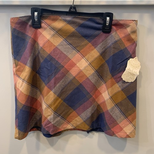 Altar’d State lined Plaid Mini Skirt Sz L NWT