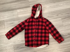 Kid's Gymboree Red Plaid Jacket, Sherpa Lining, Size 7 Boy's