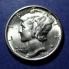 1944-S Mercury Dime  Ch. BU