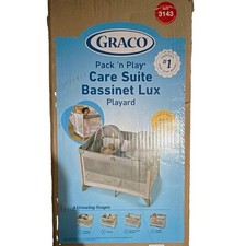 Graco Pack 'n Play Care Suite Bassinet Lux Bassinet, Gray, With Stand
