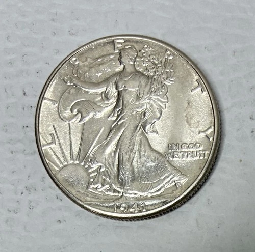 1941 Silver Walking Liberty Half Dollar, Brilliant Uncirculated