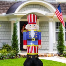 Patriotic Inflatables Independence Day 4th of July Nutcracker Solider Blow Up...