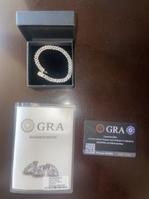 6mm VVS1 Moissanite Miami Cuban Link Chain Iced Hip Hop Men 925 Silver Bracelet