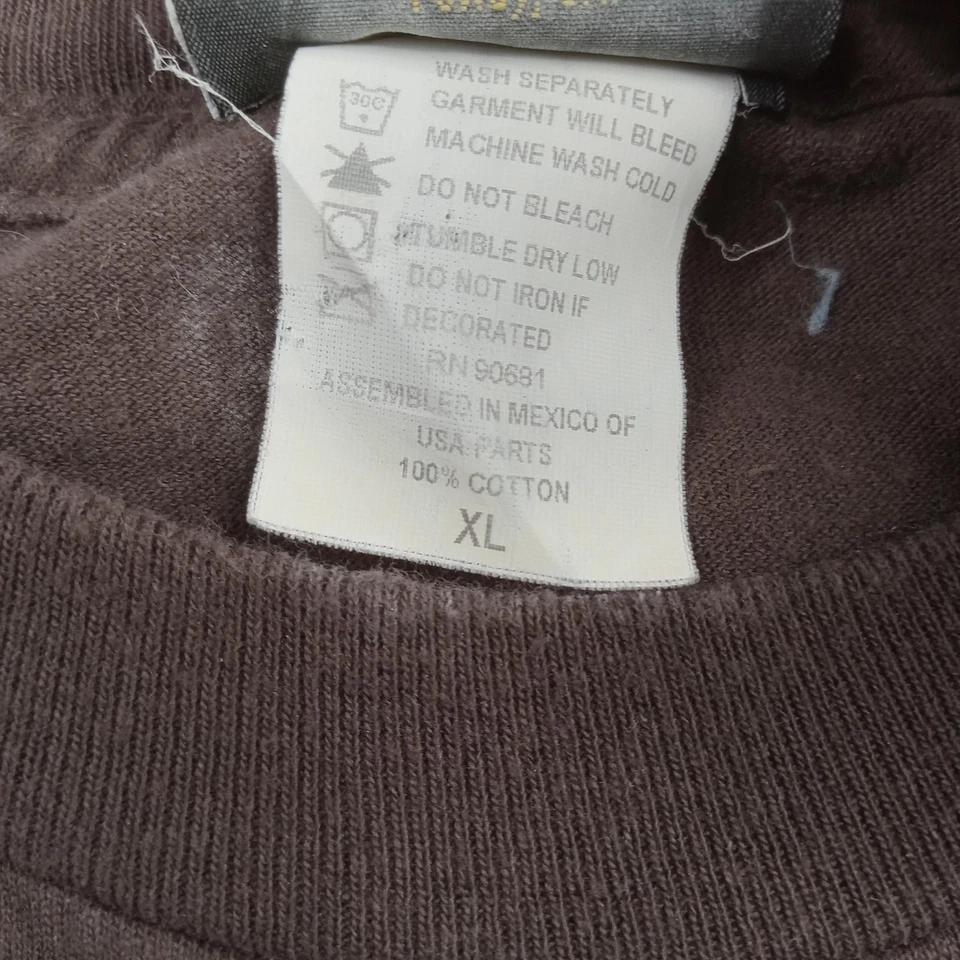 Camisa Capitán Morgan Para Hombres XL Marrón Espalda Pirata Gráfico Ron Publicidad Promo Camiseta Foto 4 de 4