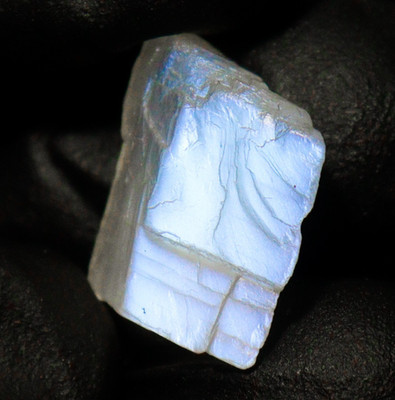 15 Ct White Rainbow Moonstone Raw Rough Silver Blue Flash Gemstone