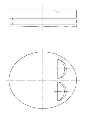 Mahle 039 PI 00122 000 Kolben FüR CitroËN Peugeot-image