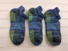 Bombas Hex Tec Grip Grippers Space Dye Ankle Socks Lot Of 3 Pairs Size L